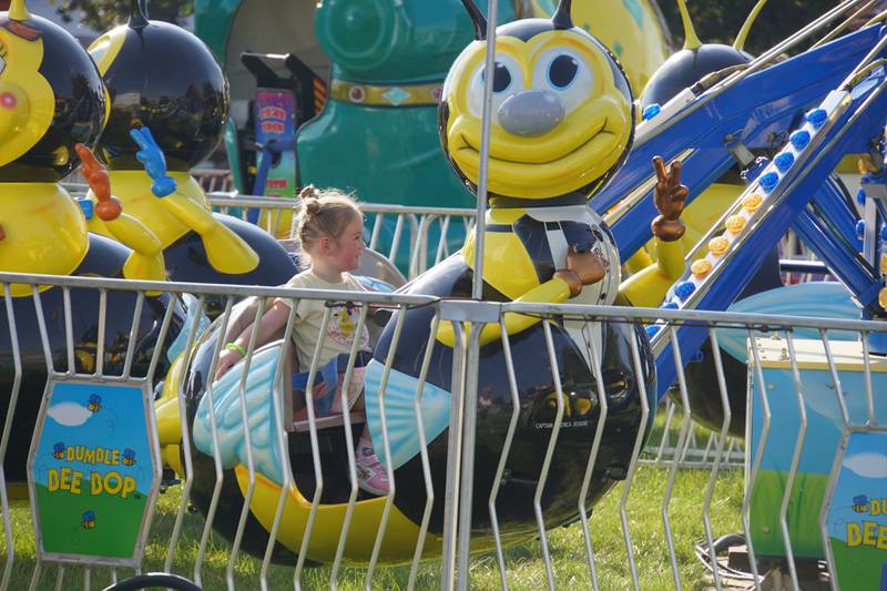 A child boards a ride at the 68th Annual Creston Booster Days on Sept. 13 at Booster Park in Creston.