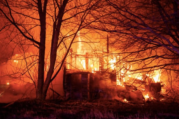 House collapses during fire in Hampshire
