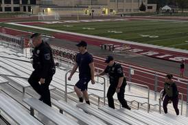 Morris Hospital commemorates 9/11 with bleacher climb at Morris High School