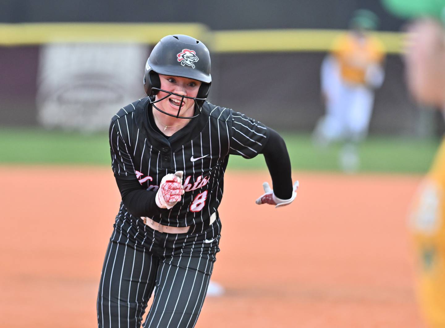 Lincoln-way Central's Mia Degliomini in action during the WJOL championship game against Providence Catholic on Thursday, April. 03, 2025, at Joliet.