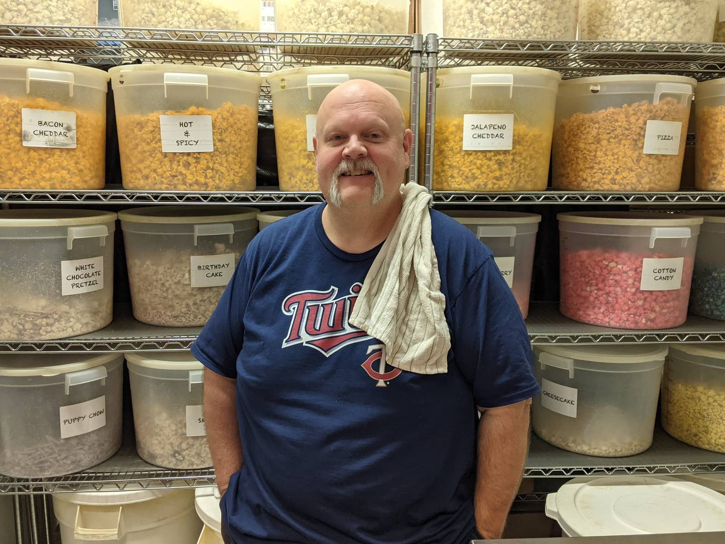 Todd Kummer has owned The Popcorn Store in Oswego since 2017. The store offers more than 60 flavors of popcorn.