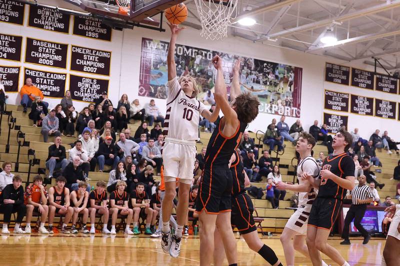 Lockport’s Nujus Venckus lays in a basket against Lincoln-Way West on Friday, Dec. 6, 2024 in Lockport.