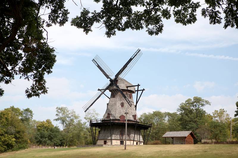 The Fabyan Windmill, located at the Fabyan Forest Preserve near Geneva.