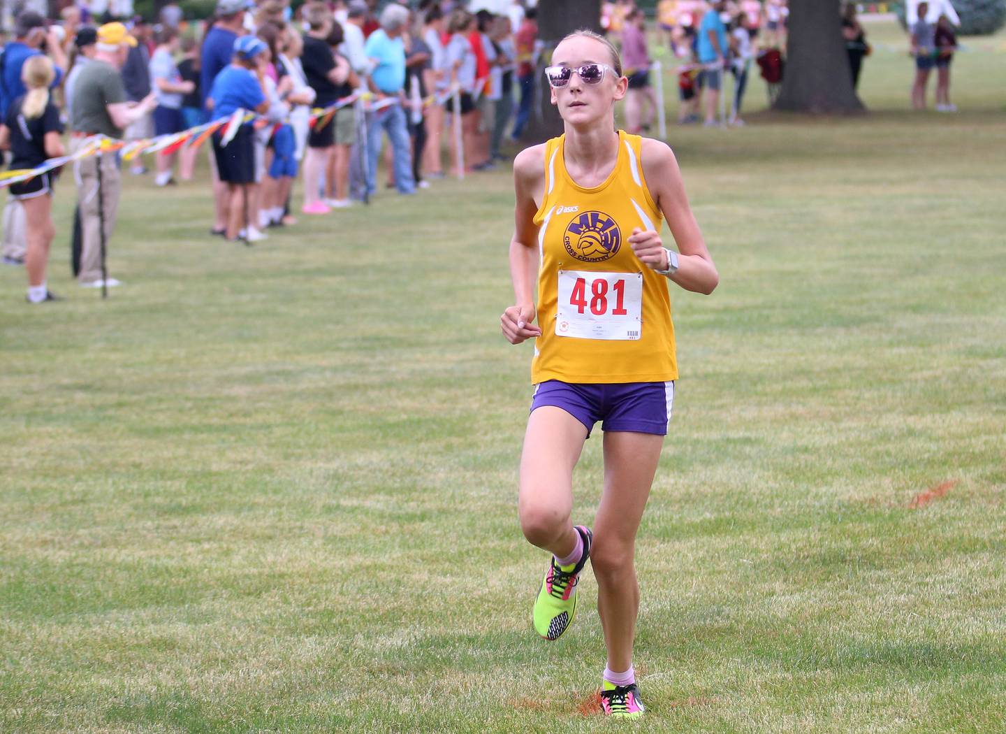 Lumen Setchell runs during the Gary Coates Invitational cross country meet on Saturday, Sept. 13, 2025 at Zearing Park in Princeton .