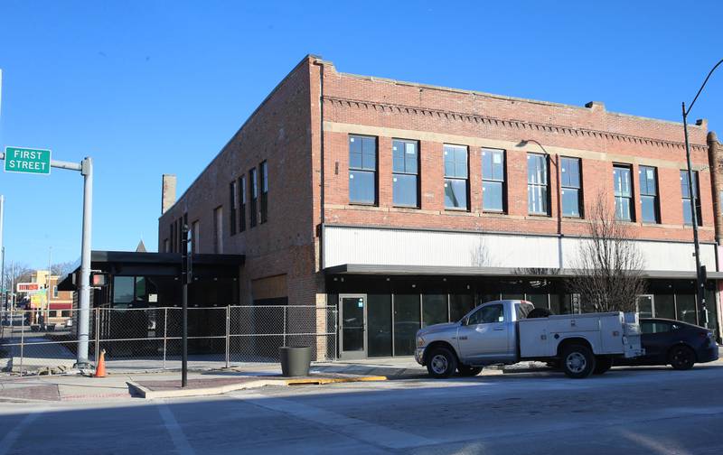 An exterior view of the former Maytag building  on the corner of First Street and Joliet Streets on Wednesday, Jan. 8, 2025 downtown La Salle. CL Enterprises and La Salle City officials met together for an inspection of the Maytag and Kaskaskia buildings.
