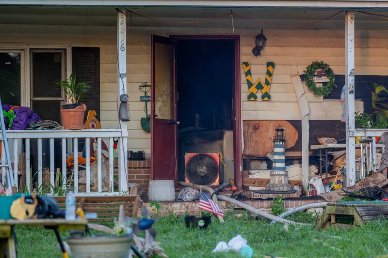 Structure fire brings Utica first responders on Saturday, July 19, 2025, in the 1400 Block of U.S. Route 6 in Ottawa.