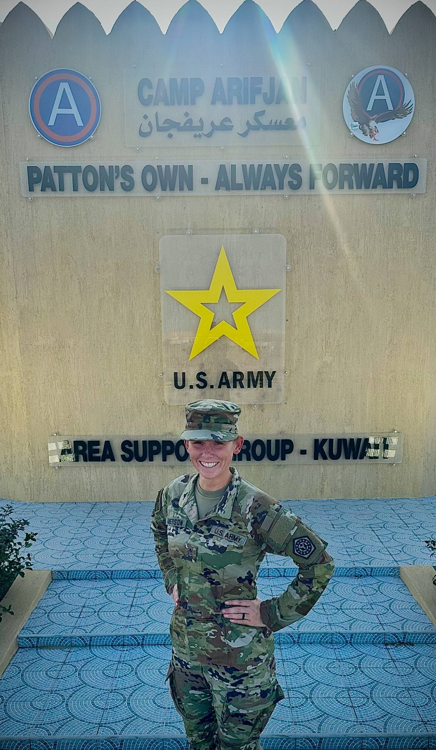 Illinois Army National Guard Staff Sgt. Brooke Anderson of Morris is now newly returned after a deployment in Kuwait. (2024)