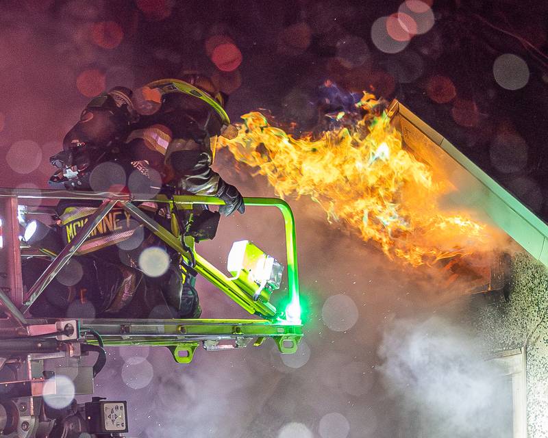 Multiple local fire departments respond to '2nd Alarm' house fire on Saturday, January 10, 2026, at 217 West Delvin Street in Spring Valley.