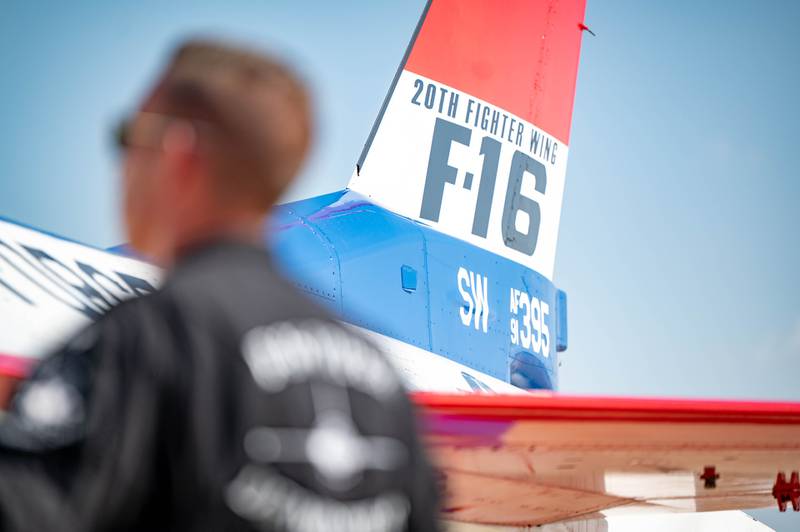 The F-16  Viper Demonstration Team arrived at Peru Municipal Airport on Thursday, May 15 2025 before they take flight in the 10th anniversary TBM Reunion airshow on Friday.