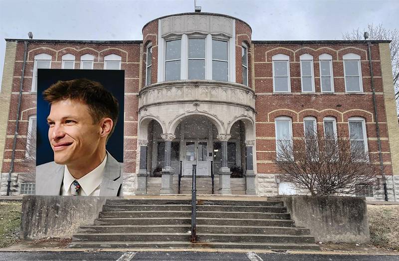 Illinois Department of Human Services Inspector General Peter Neumer is pictured with a backdrop of Choate Mental Health and Developmental Center, where he investigated allegations of abuse and neglect. He will step down as inspector general on Aug. 17.