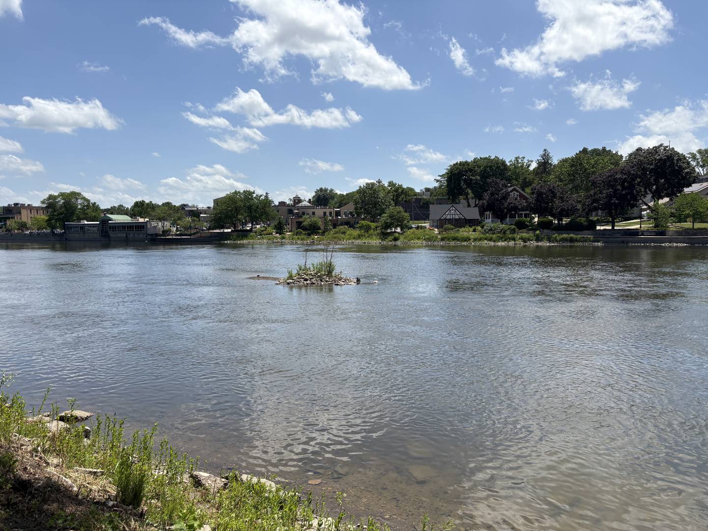 The Fox River pictured in East Dundee after the "El Cardunal" paddle June 22, 2025.