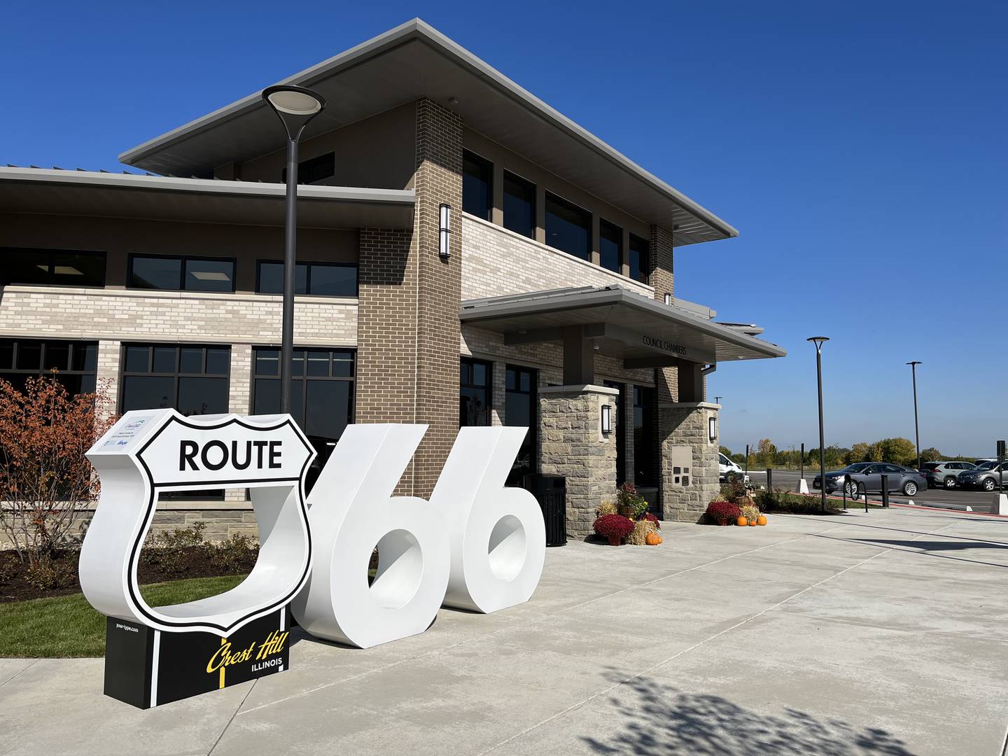 The entrance to the Crest Hill City Council Chambers seen on Saturday, Oct. 21, 2023, at Crest Hill City Center.