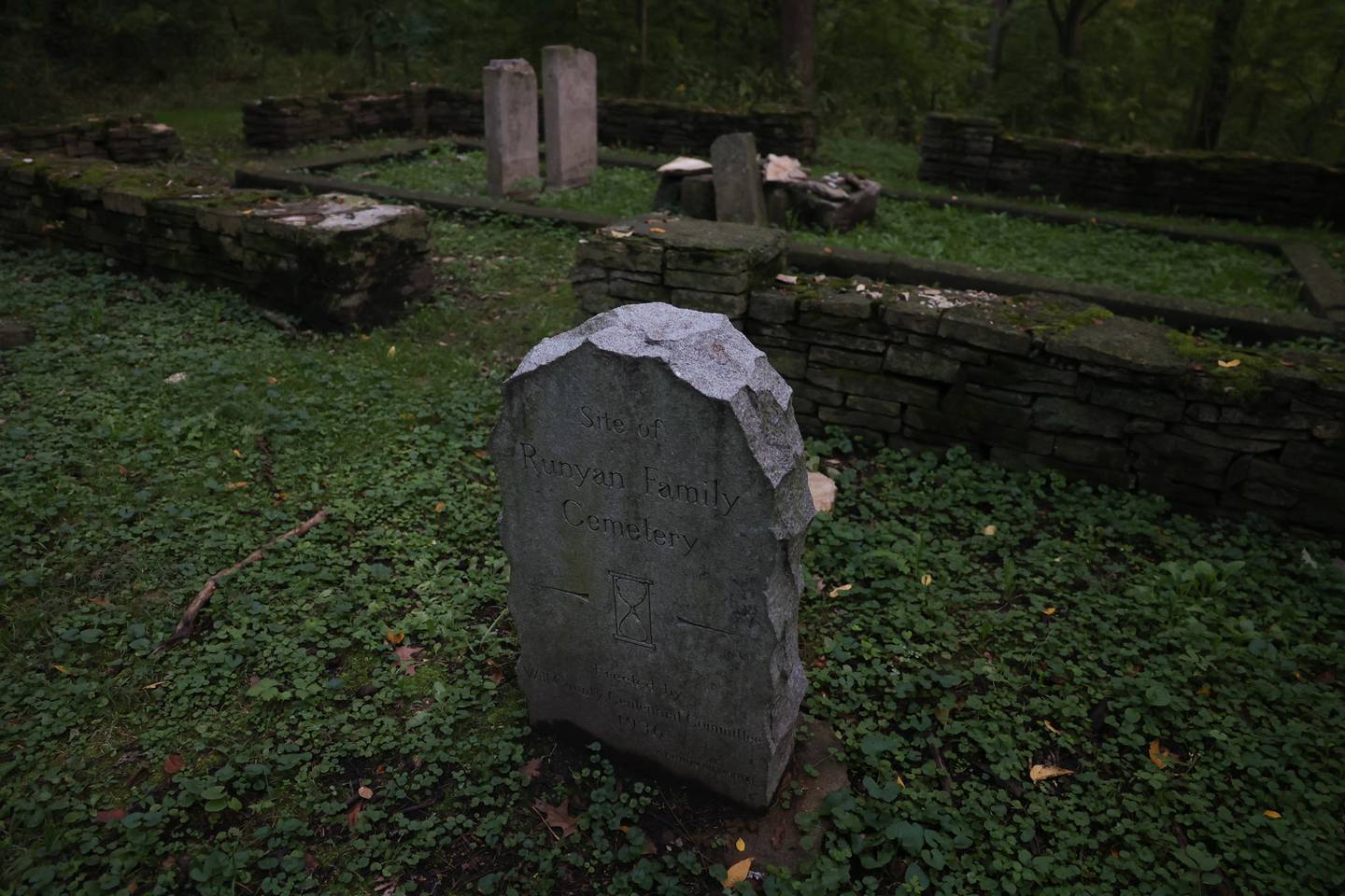 The Runyon family cemetery sits isolated in the Runyon Preserve in Lockport. Rumors are you can hear haunting voices in the woods surrounding the cemetery at all times of the day.