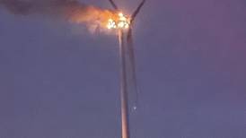 Wind turbine catches fire near Mendota