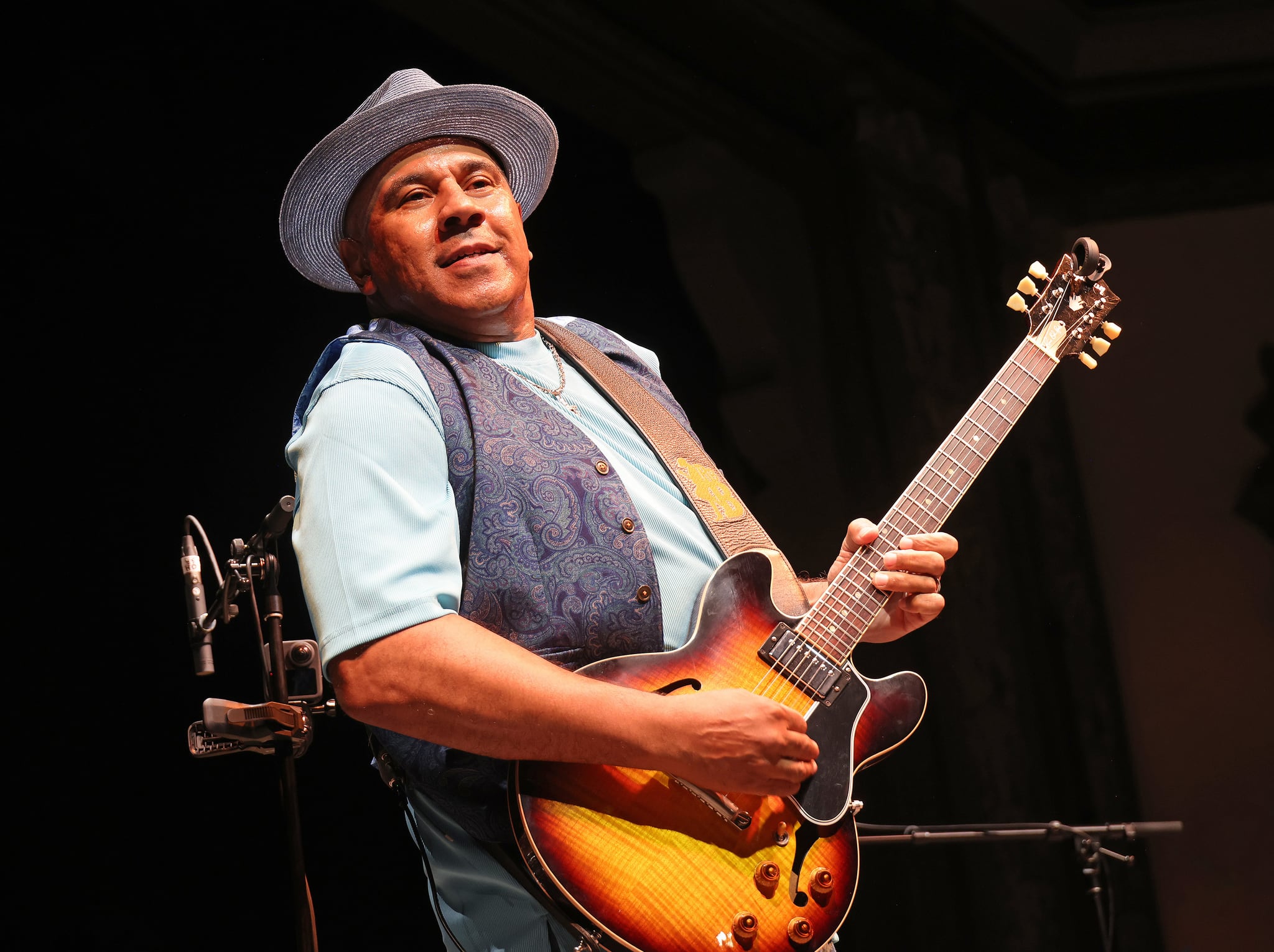 Blues guitarist Ronnie Baker Brooks will open for blues legend Buddy Guy at the Rialto Square Theatre June 28, 2025.
