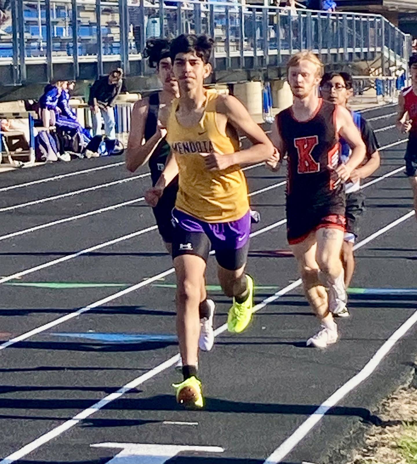 Mendota's Carlos Toribio finished second in the 3,200 in Monday's Ferris Family Invite at Princeton. He also won the discus.