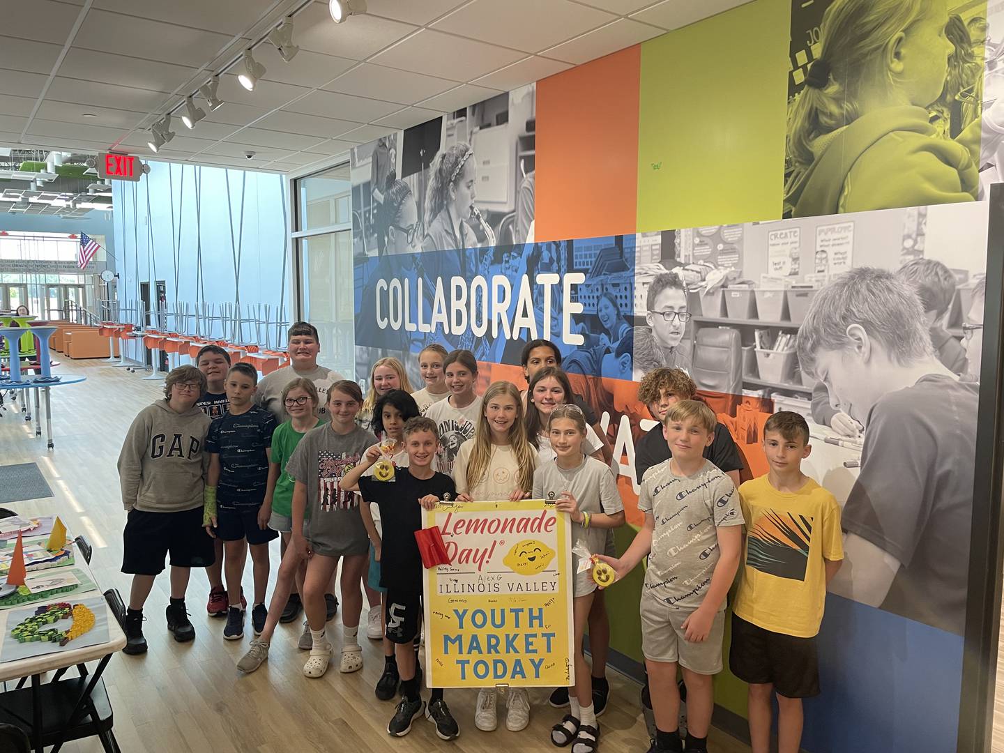 The group of young entrepreneurs at Waltham Grade School that participated in Lemonade Day.