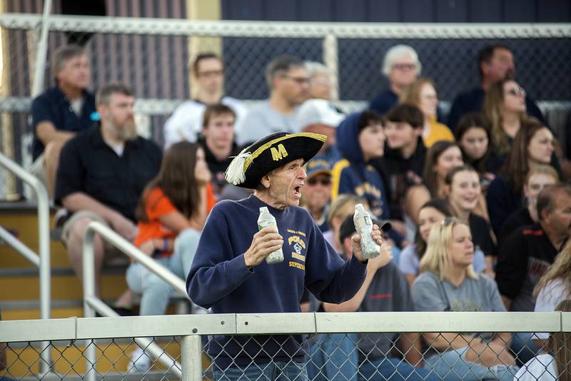 Bill Pruitt cheers on his squad Friday, Aug. 26, 2022 against Amboy.