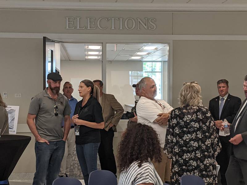 A ribbon-cutting ceremony was held June 18 for the new County Office Building II. The building is the new home for the clerk, recorder and elections offices.