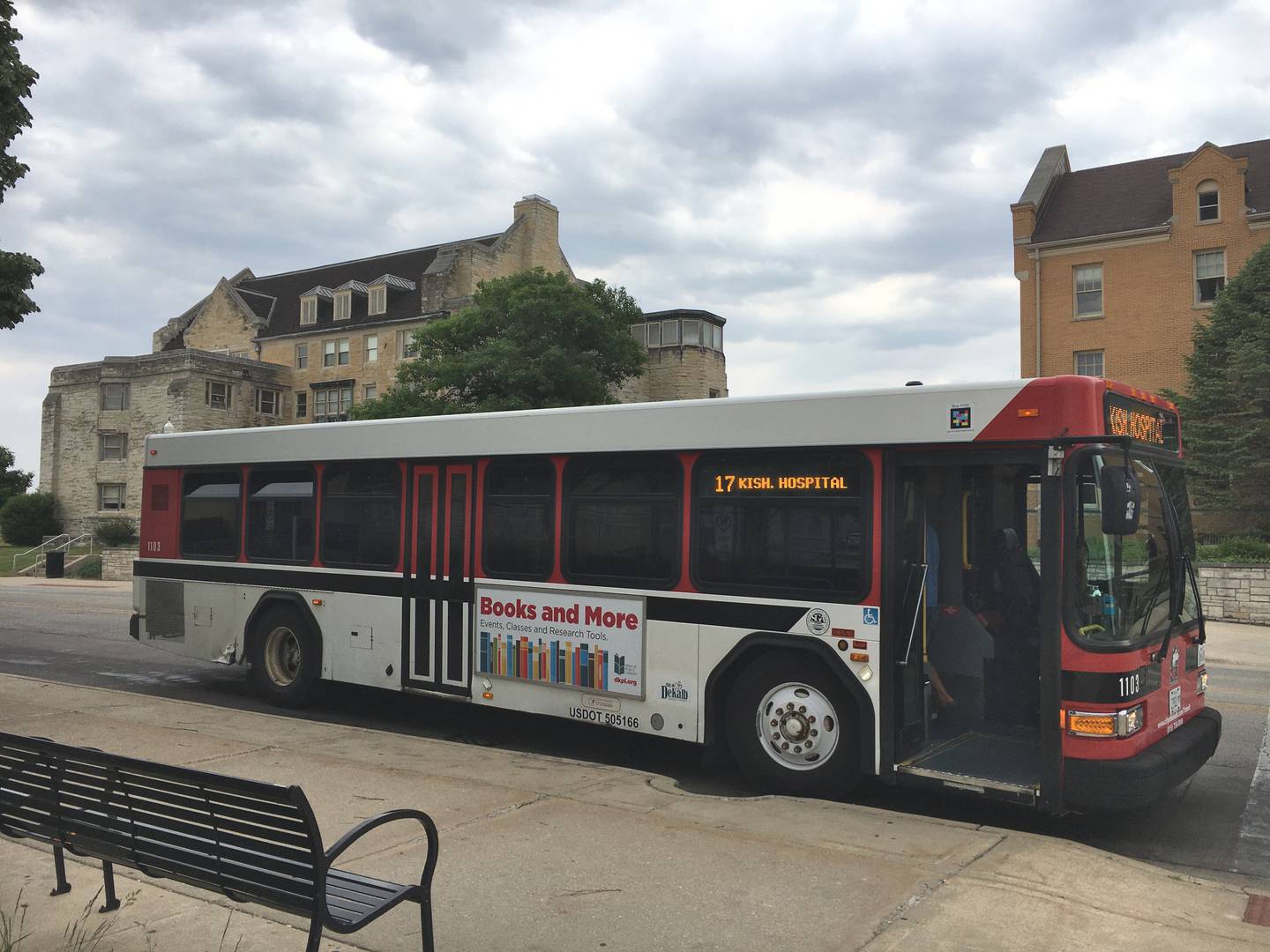 Images resembling multi-colored QR-codes are what make NaviLens work. They've been added to buildings, office doors and buses to create a network of codes for the phones of NaviLens users to detect.