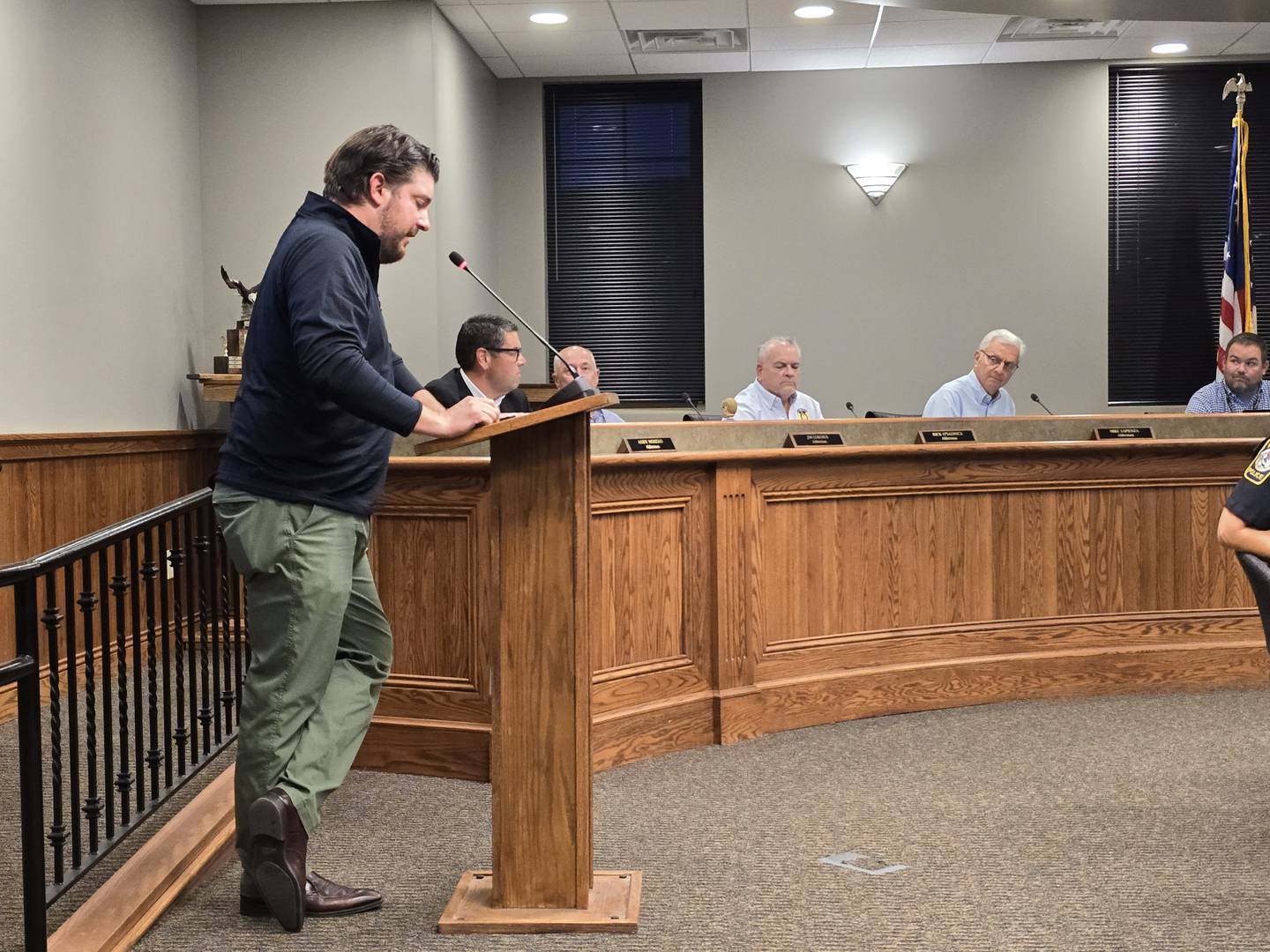 Bill Zens, Illinois Valley Area Chamber of Commerce executive director, shares his excitement Monday, Sept. 23, 2024, for the proposed multi-faceted sports complex in Peru.