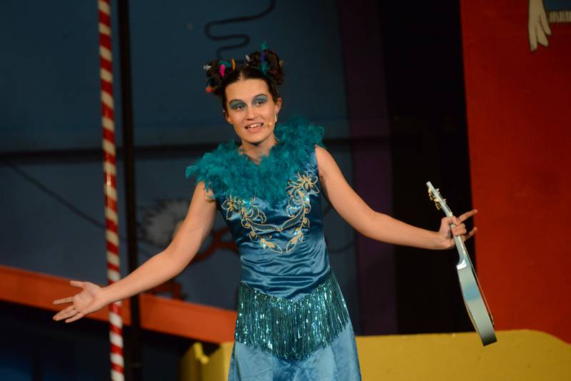 Oregon High School Junior Sarah Eckardt performs as Gertrude McFuzz during the school's presentation of "Seussical The Musical" on Friday, March 14, 2025 in the OHS Theater.