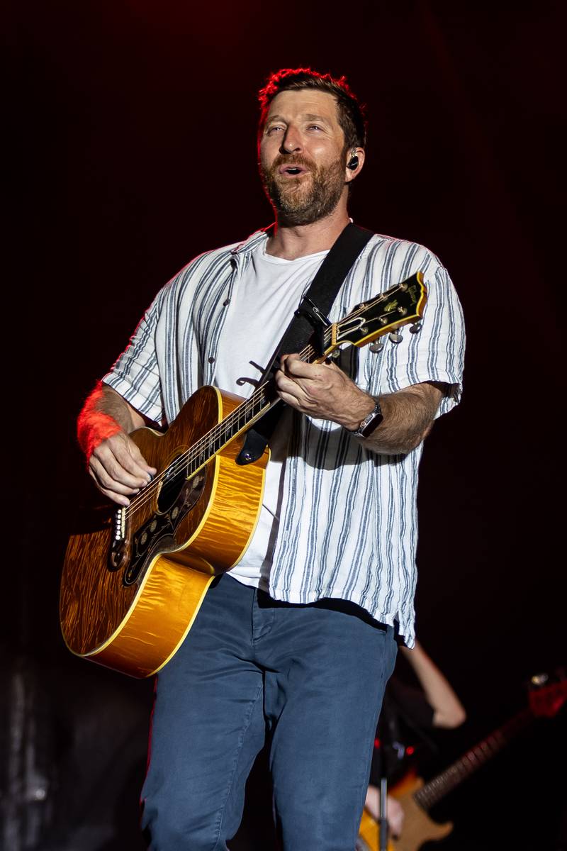 Brett Eldredge performs at Busey Bank Field at Joliet Memorial Stadium during Taste of Joliet on June 21, 2025.