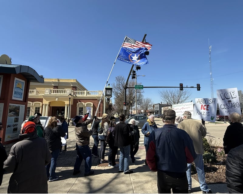 Citizens gather for the "No Kings Rally" on Saturday, March 28 in Ottawa.