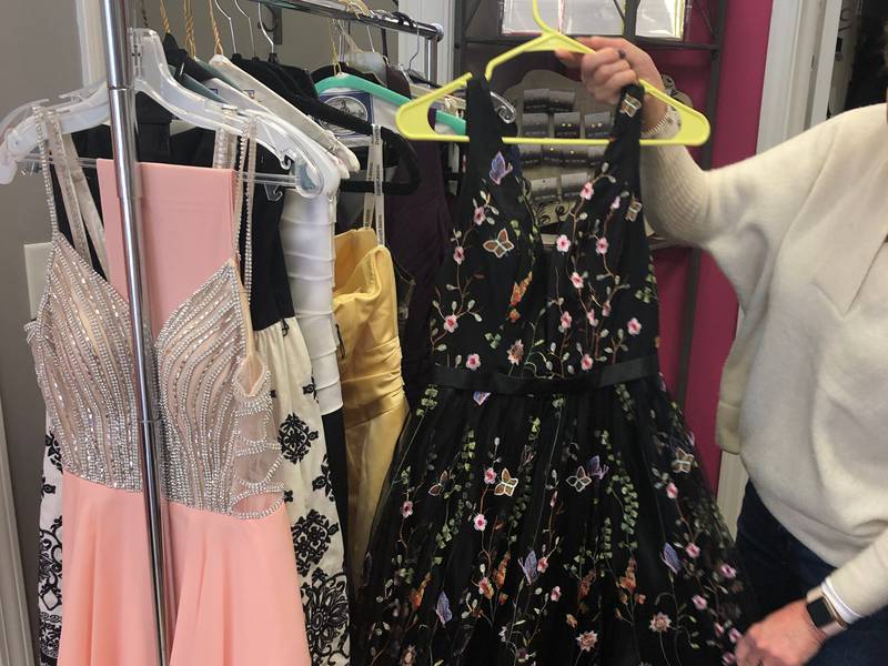 Stephanie Ormsby, owner of Wear Did U Get That in Crystal Lake, said nearly 200 dresses were donated at her store by on Feb. 18, 2023. Th3 My Sister's Dress sale is set for Feb. 25, 2023.