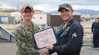 Mundelein native earns Enlisted Surface Warfare Specialist qualification