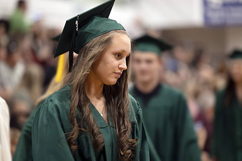 Paetyn Adams leads her class into Rock Falls High School’s 144th annual commencement ceremony Sunday, May 28, 2023.