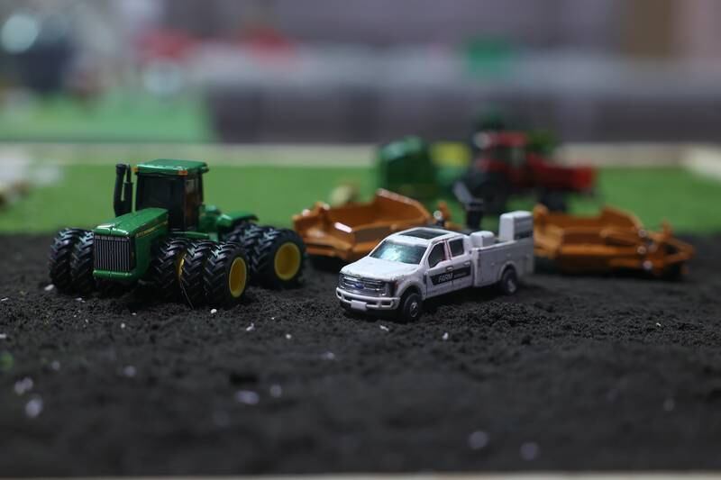 A model of a working farm sits on display after a youth project judging competition at the Grundy County 4-H Fair on Sunday, July 30 in Morris.