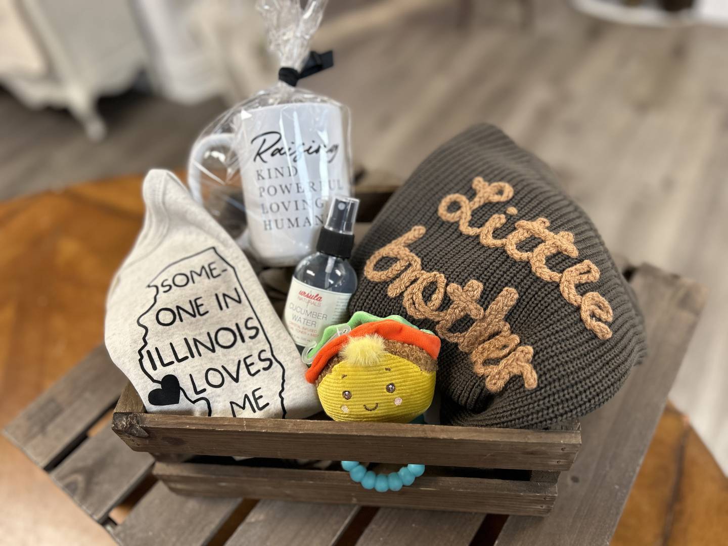 Bundling baby shower gifts in a cute box or basket is creative and unforgettable.