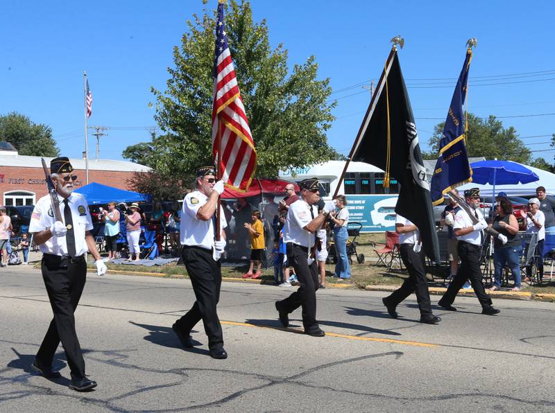 Princeton veterans carry the colors during the 52nd annual Homestead Festival parade on Saturday, Sept. 9, 2023 in Princeton.