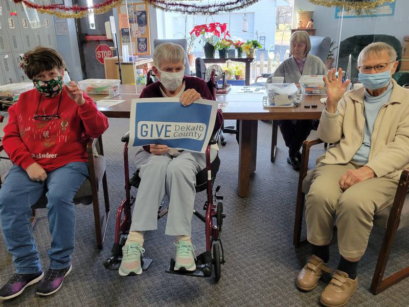 Adult day service clients at Fox Valley Community Services look forward to the community support through Give DeKalb County.