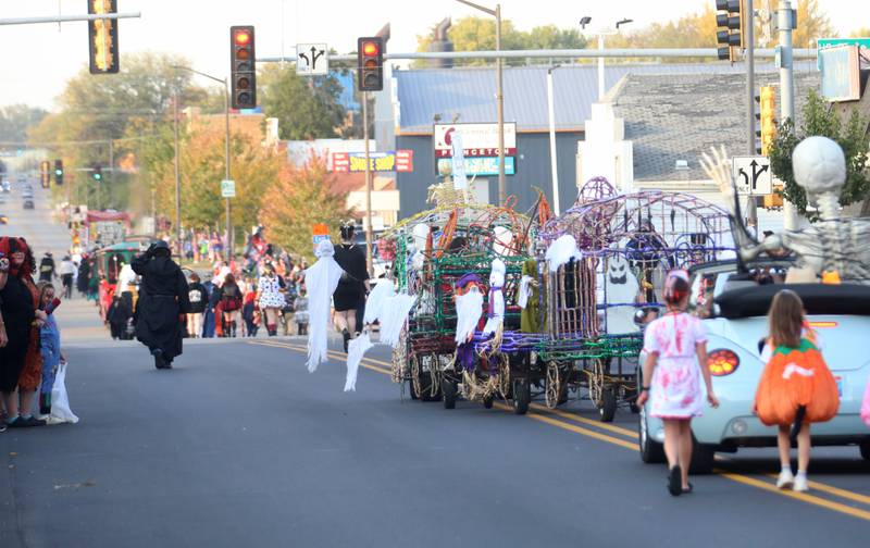 The 6th annual Halloween parade makes it's way along South Main Street on Saturday, Oct. 12, 2024 downtown Princeton.