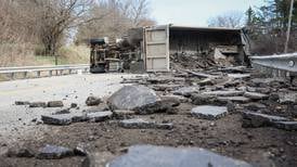 Route 120 reopened following semitruck rollover crash