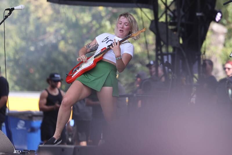 Coco of Winona Fighter performs at Riot Fest on Friday, Sept. 20, 2024 in Chicago.