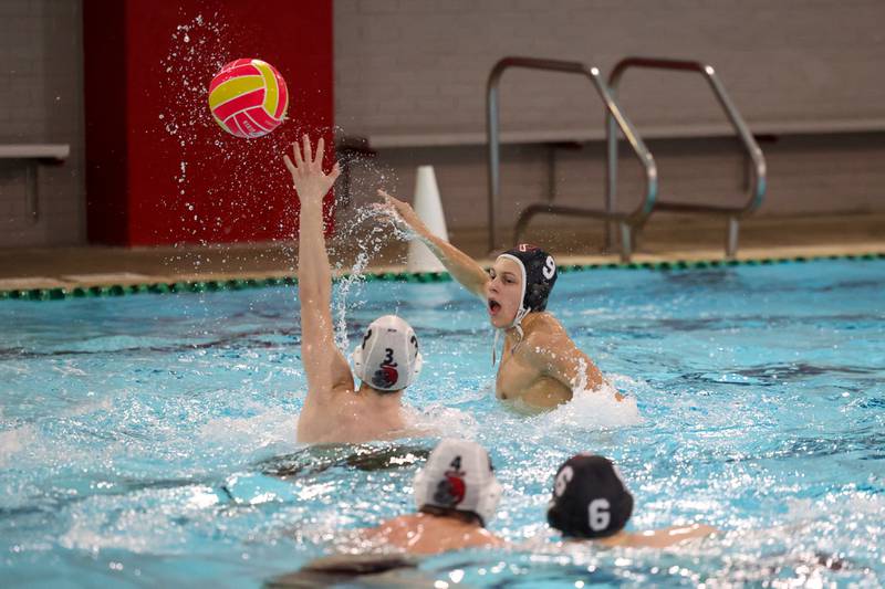 Bradley-Bourbonnais' Charlie Quigley sends a pass forward during the Boilermakers' 7-5 loss to Bremen on Thursday, April 2, 2026.