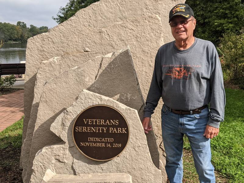 Rick Gardner, a Vietnam vet, is co-president of the Fox Valley Veterans Breakfast Club. The club is very active in the community, including being a sponsor of the Oswegoland Park District’s Veterans Serenity Park that was dedicated in November 2019.