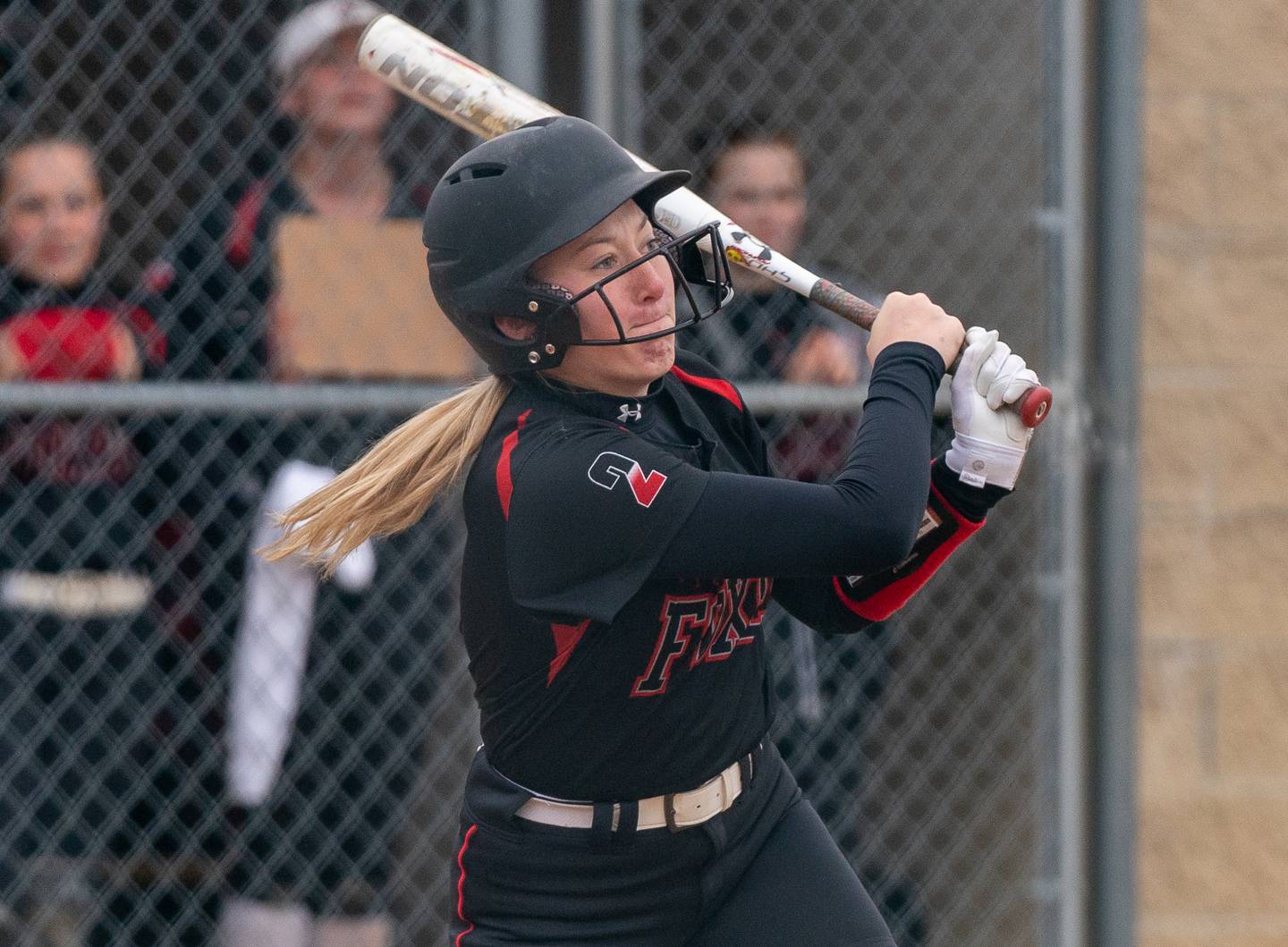 Yorkville's Madi Reeves (2) homers against Neuqua Valley during a softball game at Yorkville High School on Wednesday, April 6, 2022.