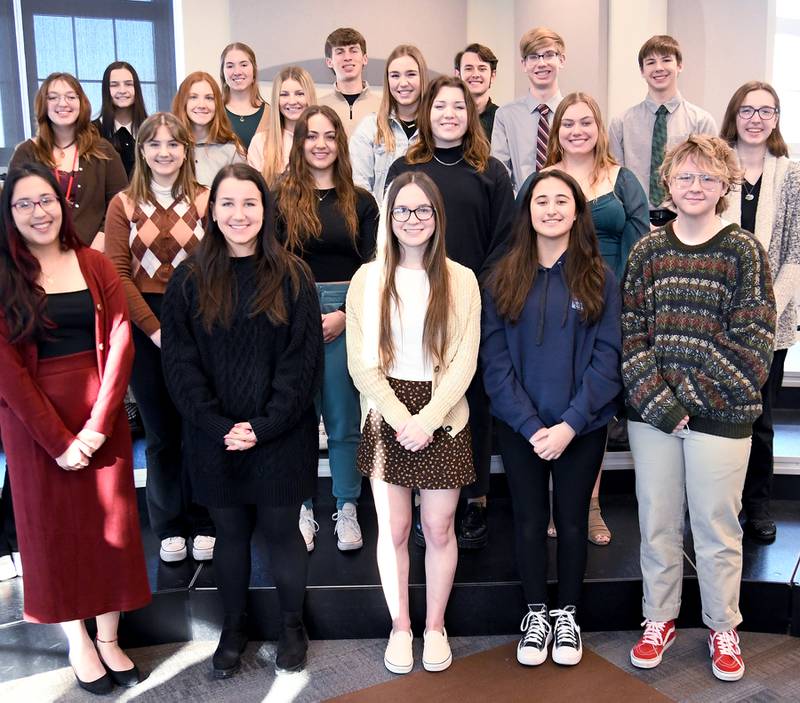 La Salle-Peru High School state scholar students pose for a picture on Feb. 1, 2023.