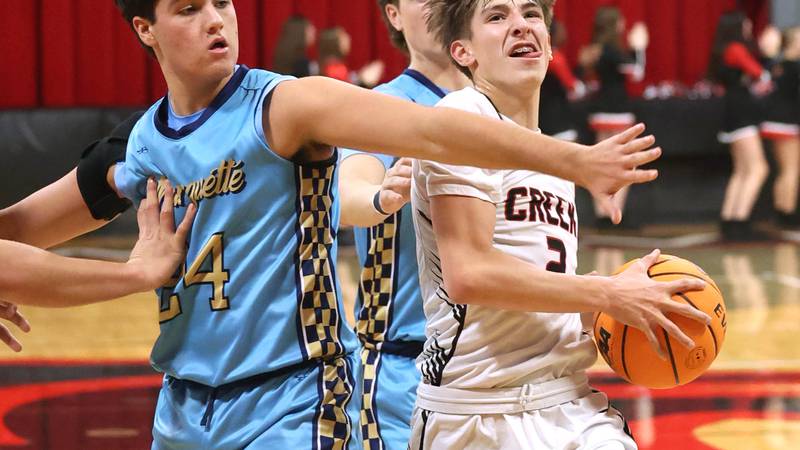 Photos: Indian Creek, Marquette boys basketball meet on hardwood in Shabbona