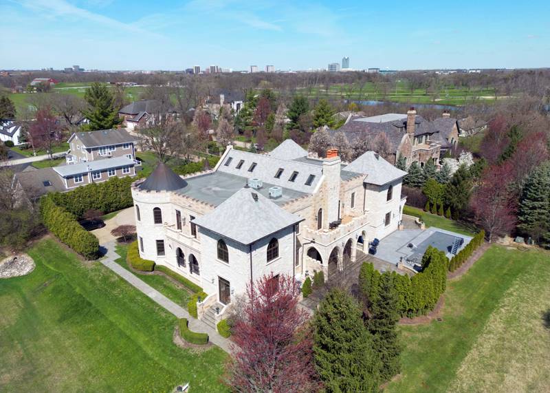 It took more than two years to build a 12,000-square-foot mansion in Oak Brook that looks like a castle.
