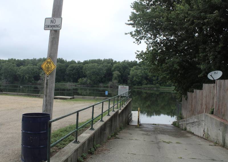 Custer Avenue boat dock in Dixon on Thursday, Aug. 4, 2022. Last place James Shirk, 40, of Dixon was seen. His body was recovered downstream near Rock River Estates.