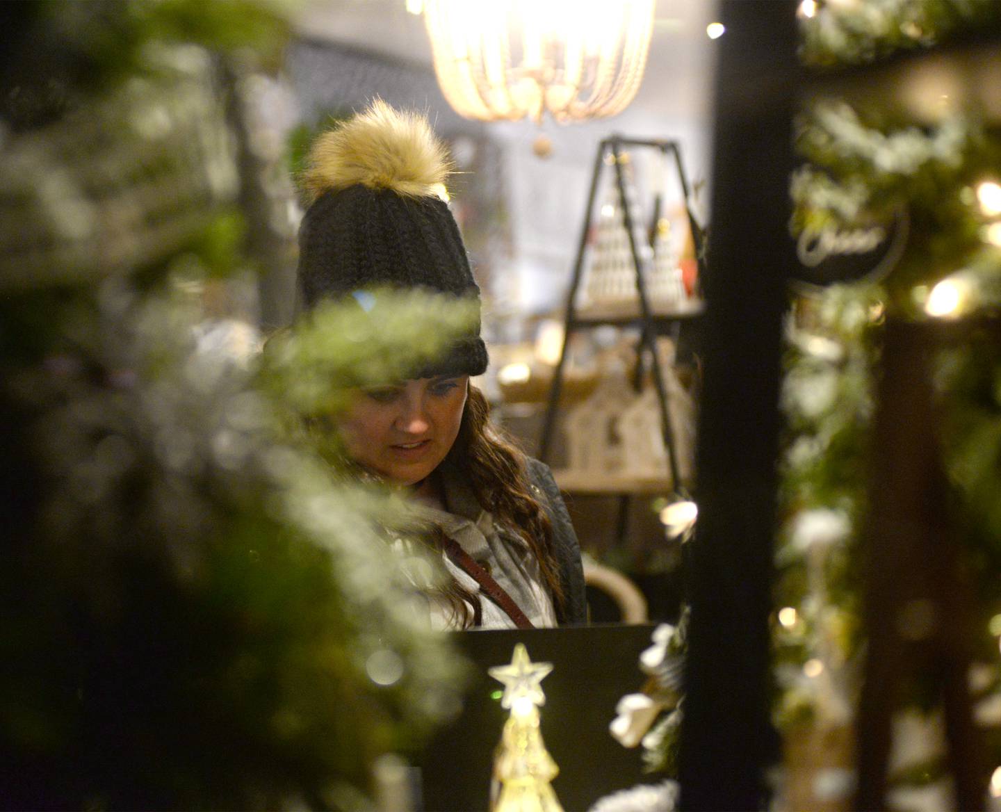Shopping at local shops was one of the attractions at Oregon's Candlelight Walk on Saturday, Nov. 25. 2023. The event also included Christmas music, kids activities, and visits with Santa.