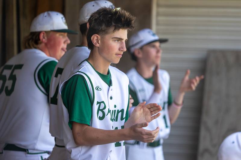 (17) Chase Riva of St. Bede claps on Saturday, May 24, 2025 at Stark County High School in Toulon.
