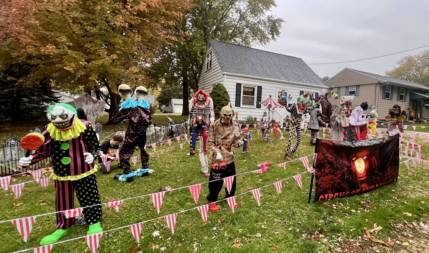From creepy circus acts to haunted graveyards, Nick Goldie’s Dixon front yard has become a Halloween wonderland packed with more than three dozen animatronics.