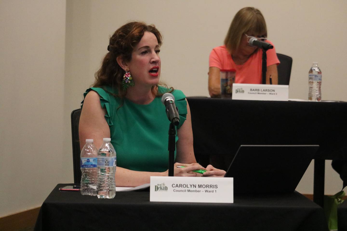 First Ward Alderwoman Carolyn Morris provides comments during the DeKalb City Council's July 11, 2022 meeting