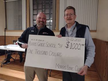 Morris Lions donate to District #54